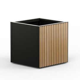 Hochbeet "Deco Planter Cube", schwarz - 50 x 50 x 50 cm