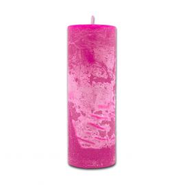 Kerze pink - 25 x 10 cm