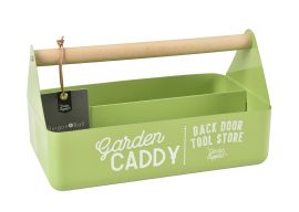 Gartenwerkzeugbox Caddy mit Holzgriff - grün - Burgon & Ball