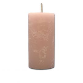 Kerze pastellrosa - 10 x 5 cm
