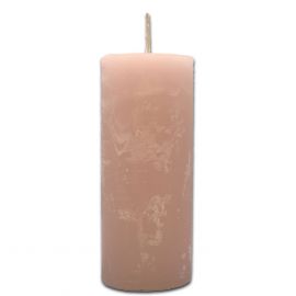 Kerze pastellrosa - 25 x 10 cm