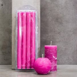 Kerze pink - 10 x 5 cm