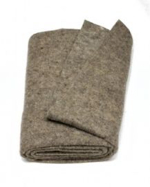 Winterschutzmatte aus Schafwolle -  grau 200x50 cm
